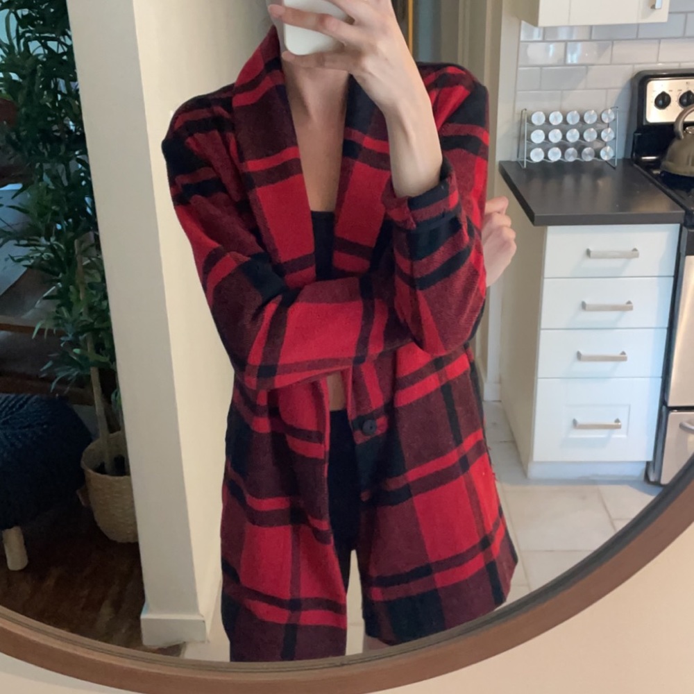 Stylish plaid coat